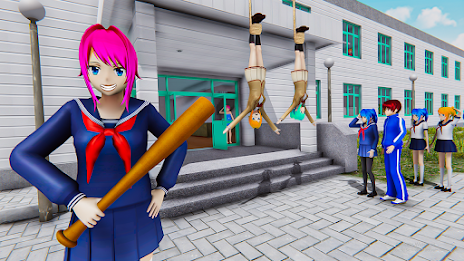 Anime Girl High School Life 3D স্ক্রিনশট 3