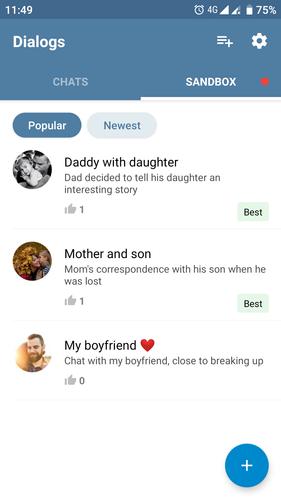 Fake Chat Messenger — TeleFake Captura de pantalla 2