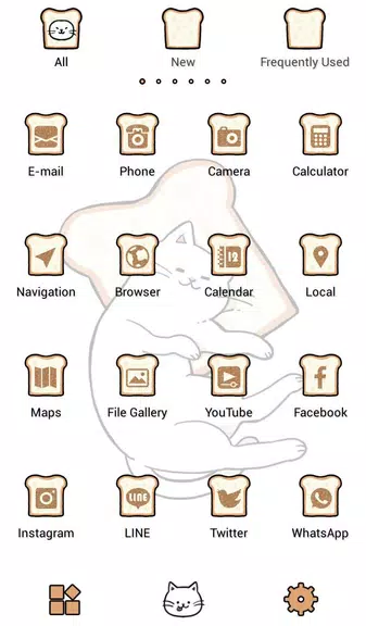 Cute Wallpaper Bread Cat Theme Capture d'écran 2