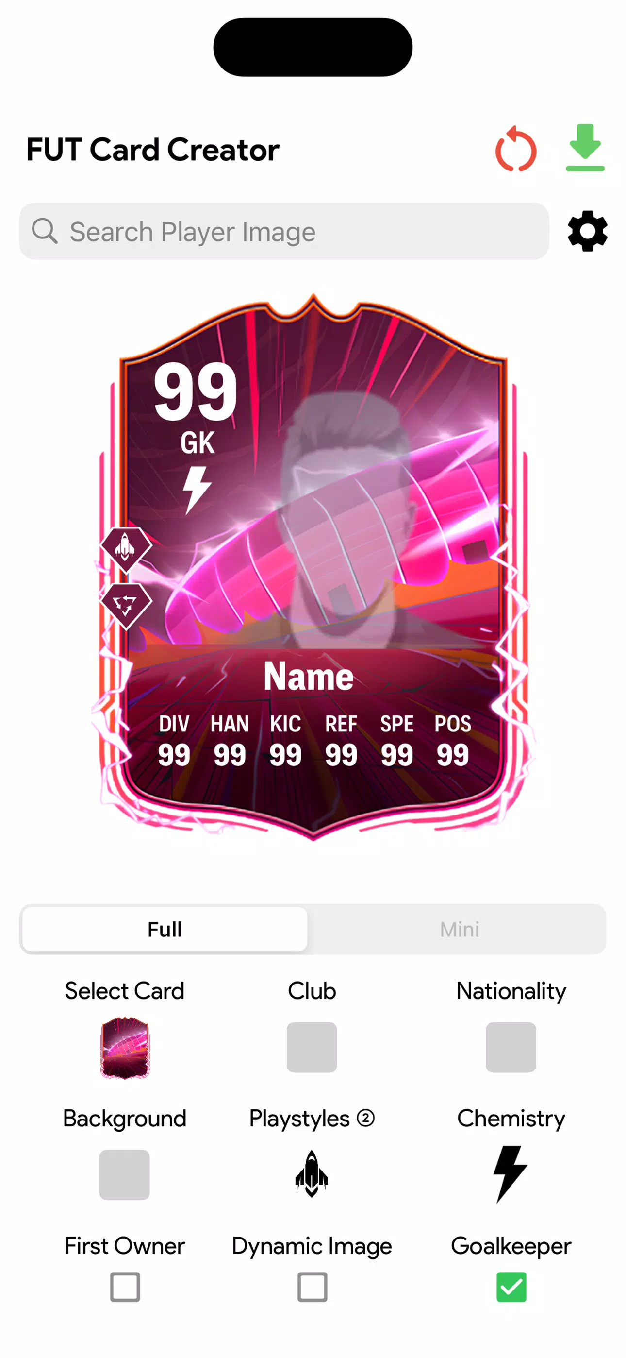 FC Card Creator 25 Capture d'écran 1