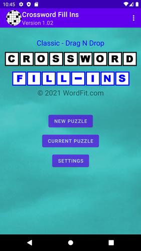 Drag-n-Drop Crossword Fill-Ins স্ক্রিনশট 0
