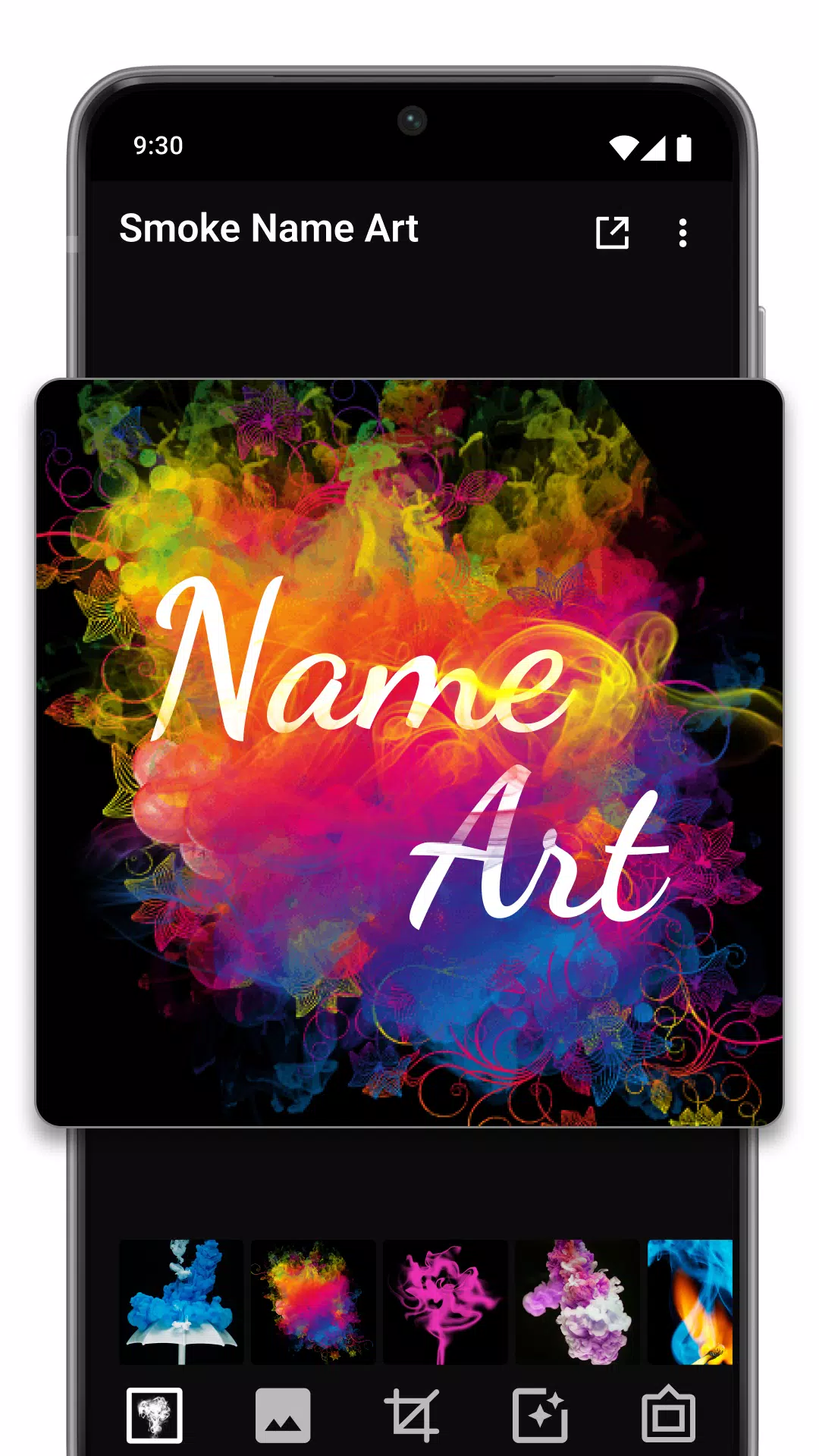 Smoke Name Art Maker Ảnh chụp màn hình 3