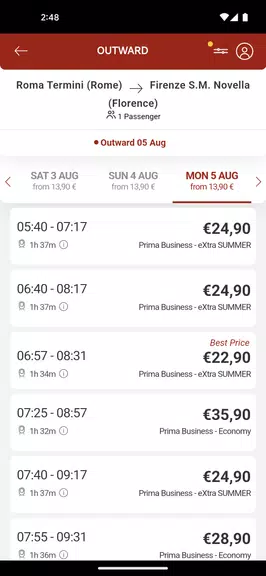 Italo Treno स्क्रीनशॉट 1