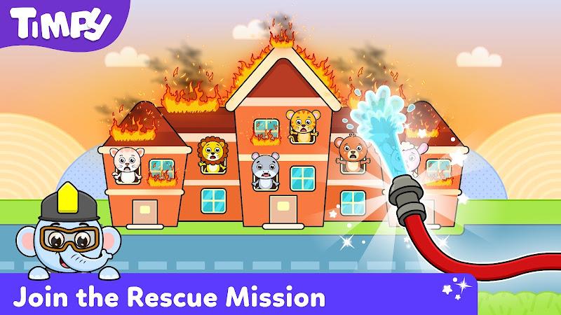 Timpy Kids Firefighter Games স্ক্রিনশট 1