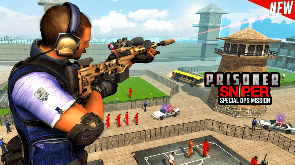 Prisoner Sniper Shooting 3D Gun Games 스크린샷 1