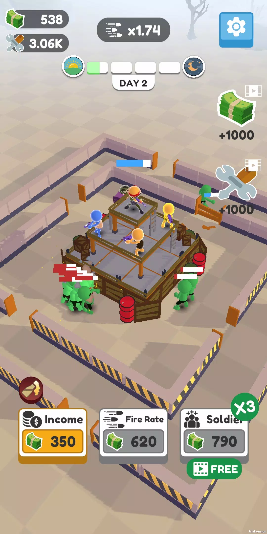 Defend City Merge Shoot Idle ภาพหน้าจอ 2