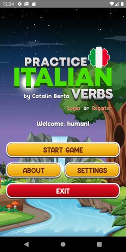 Learn Italian Verbs Game Captura de tela 1