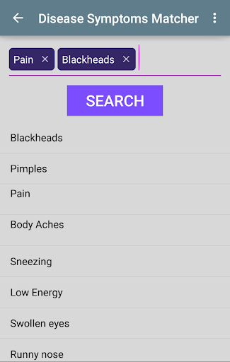 Disease Symptoms Matcher 螢幕截圖 1