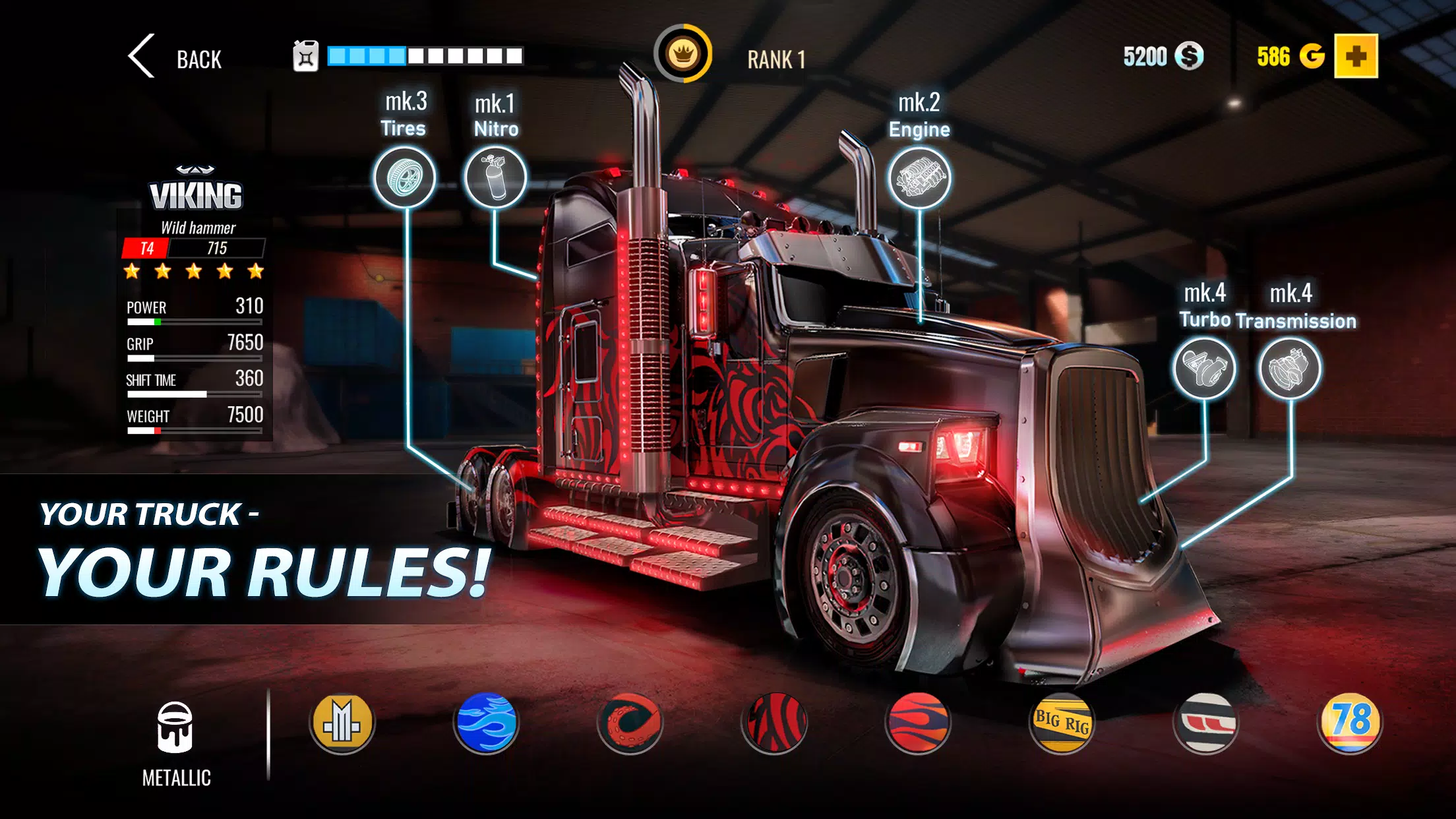 Big Rig Racing: Drag racing 螢幕截圖 0