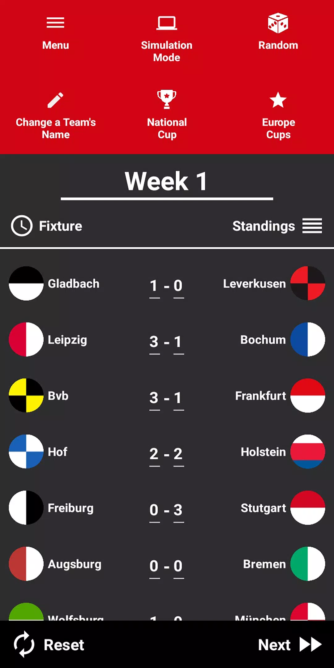 German League Simulator Game 螢幕截圖 0