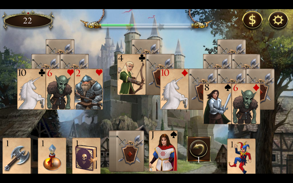 Legends of Solitaire Curse of the Dragons TriPeaks Ảnh chụp màn hình 3