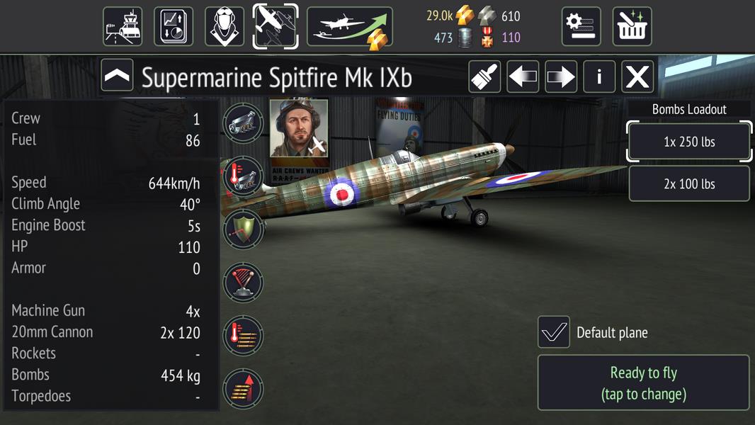 Warplanes: WW2 Dogfight ဖန်သားပြင်ဓာတ်ပုံ 0