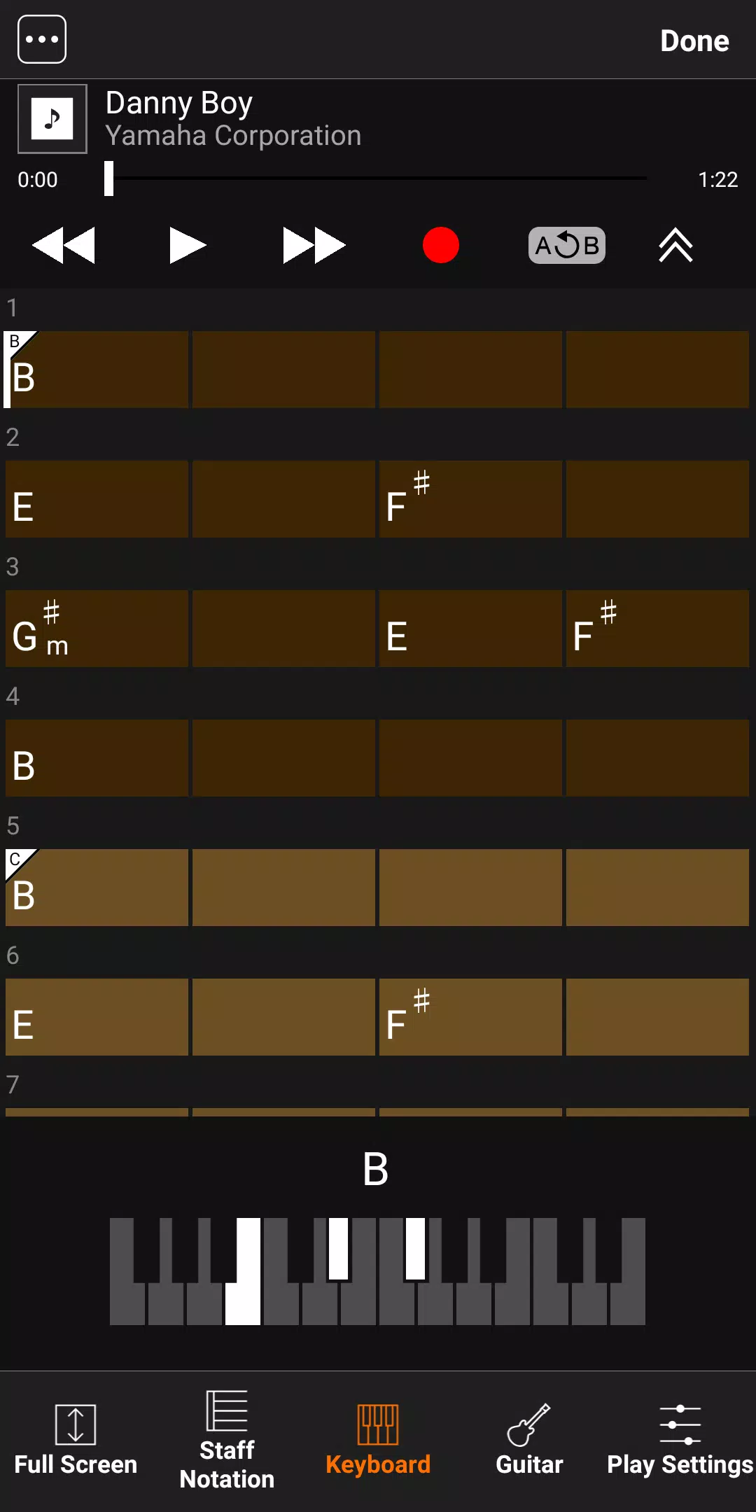 Chord Tracker Capture d'écran 1