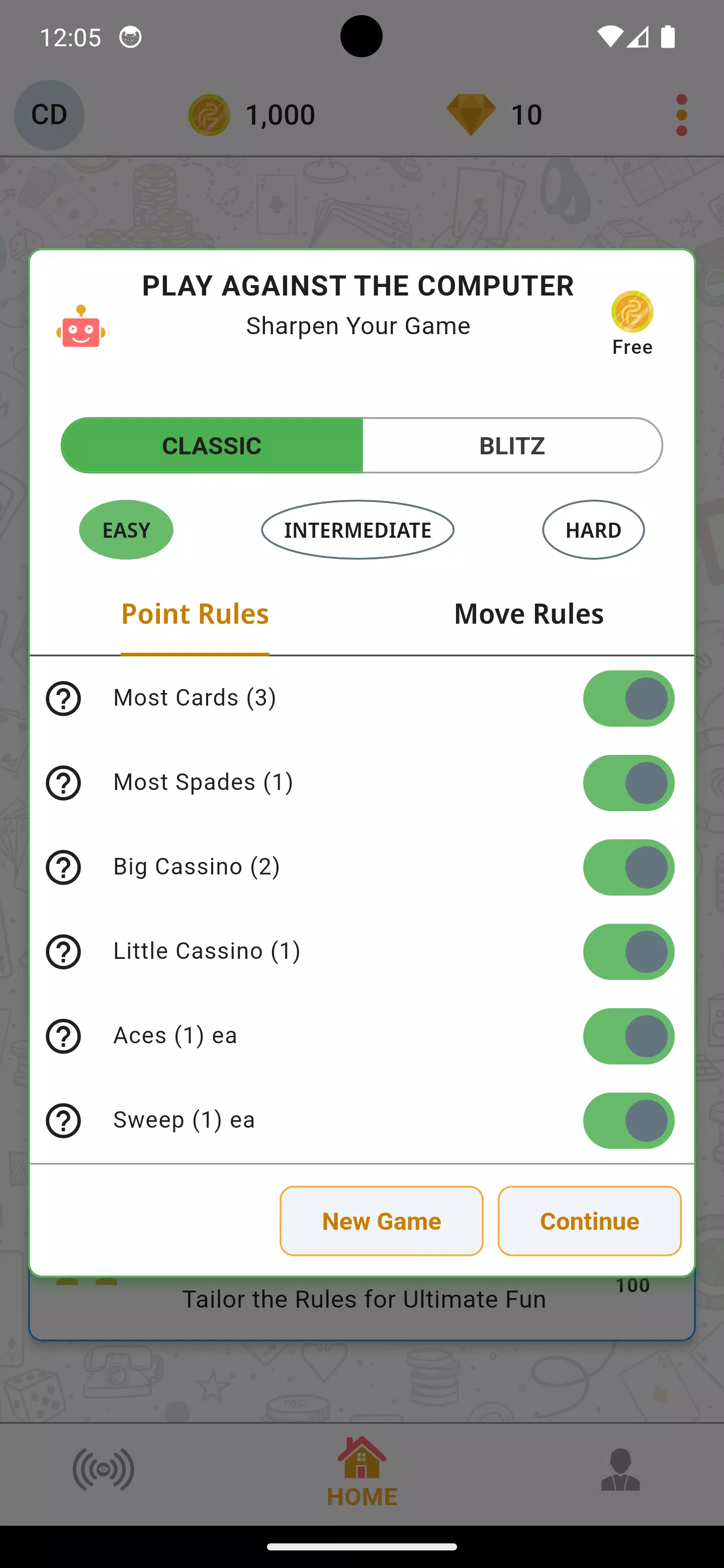 Pocket Cassino 螢幕截圖 1