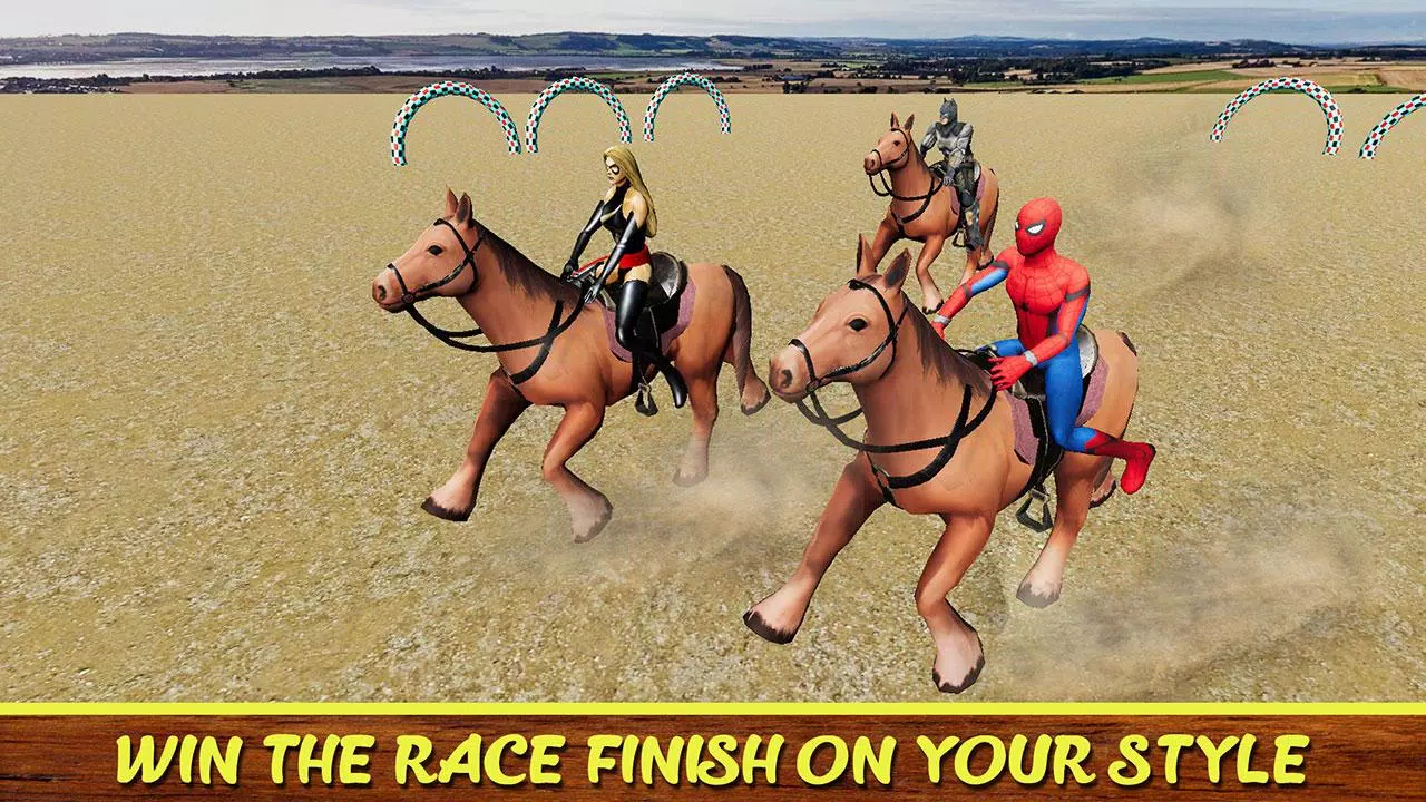 Diligent SuperHeroes Horse Riding 3d 螢幕截圖 3