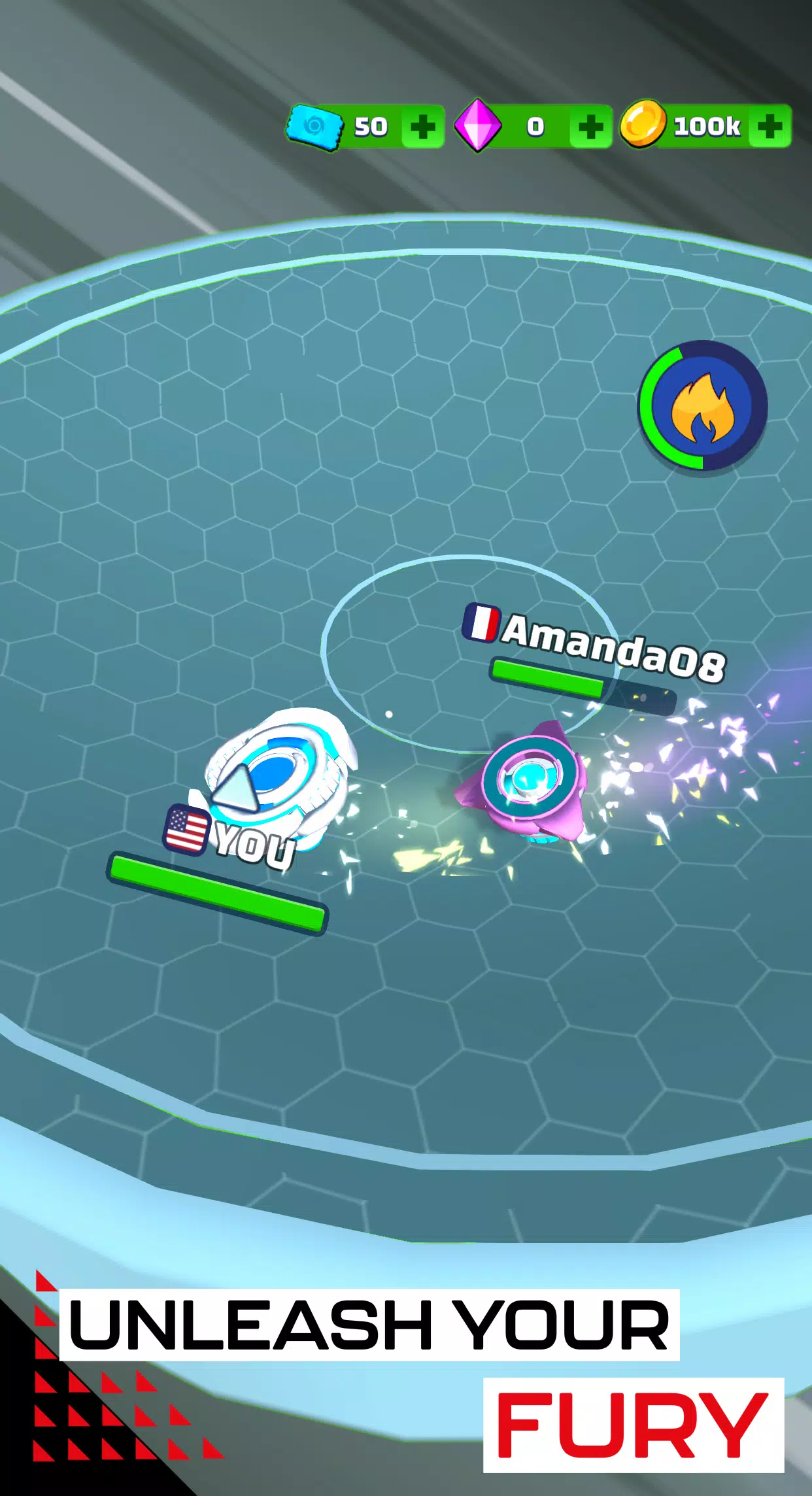 Spinner Fighter Arena ဖန်သားပြင်ဓာတ်ပုံ 1