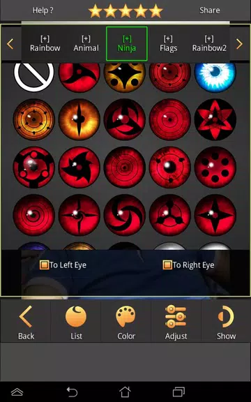 Sharingan - Eye And Hair Color Capture d'écran 2