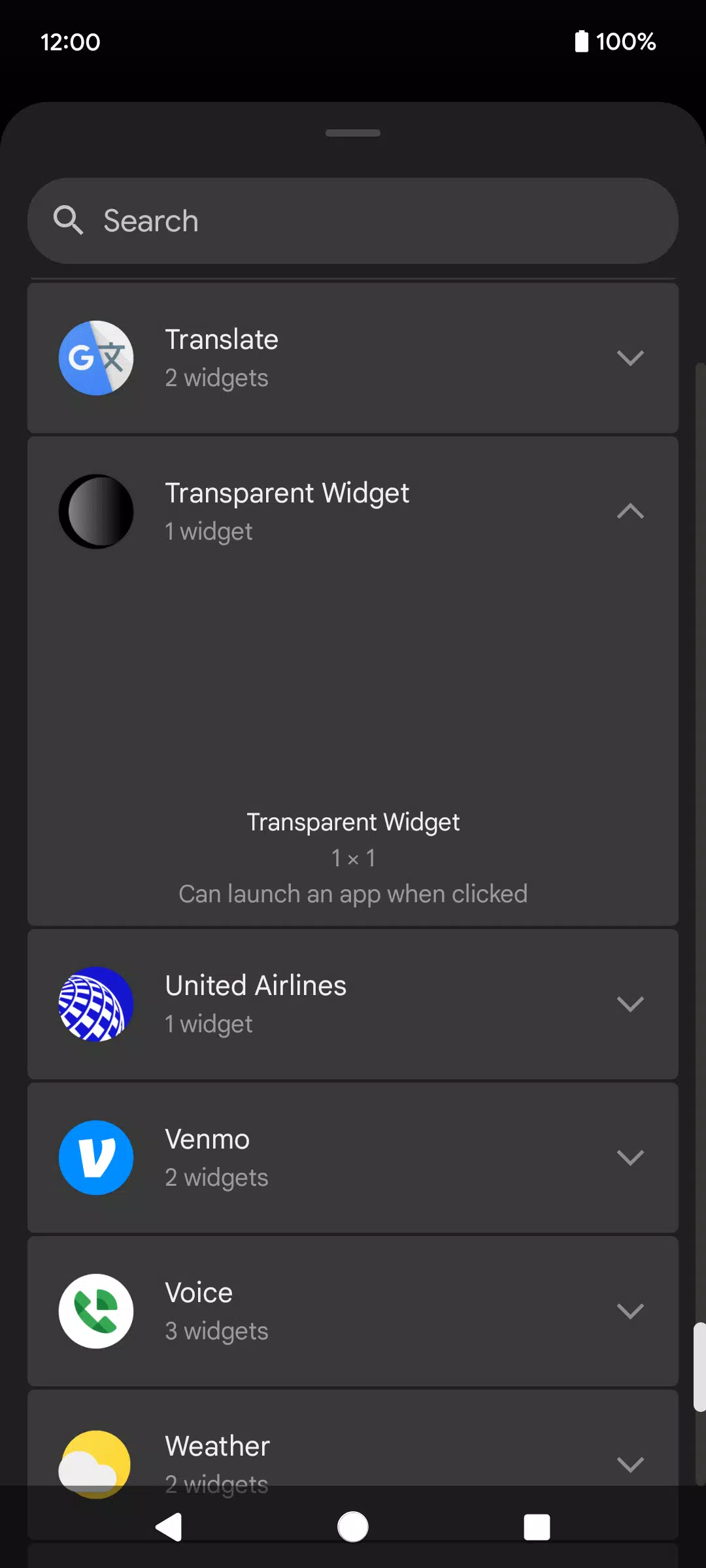 Transparent Widget Скриншот 0