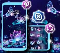 Neon Lotus Launcher Theme 螢幕截圖 3