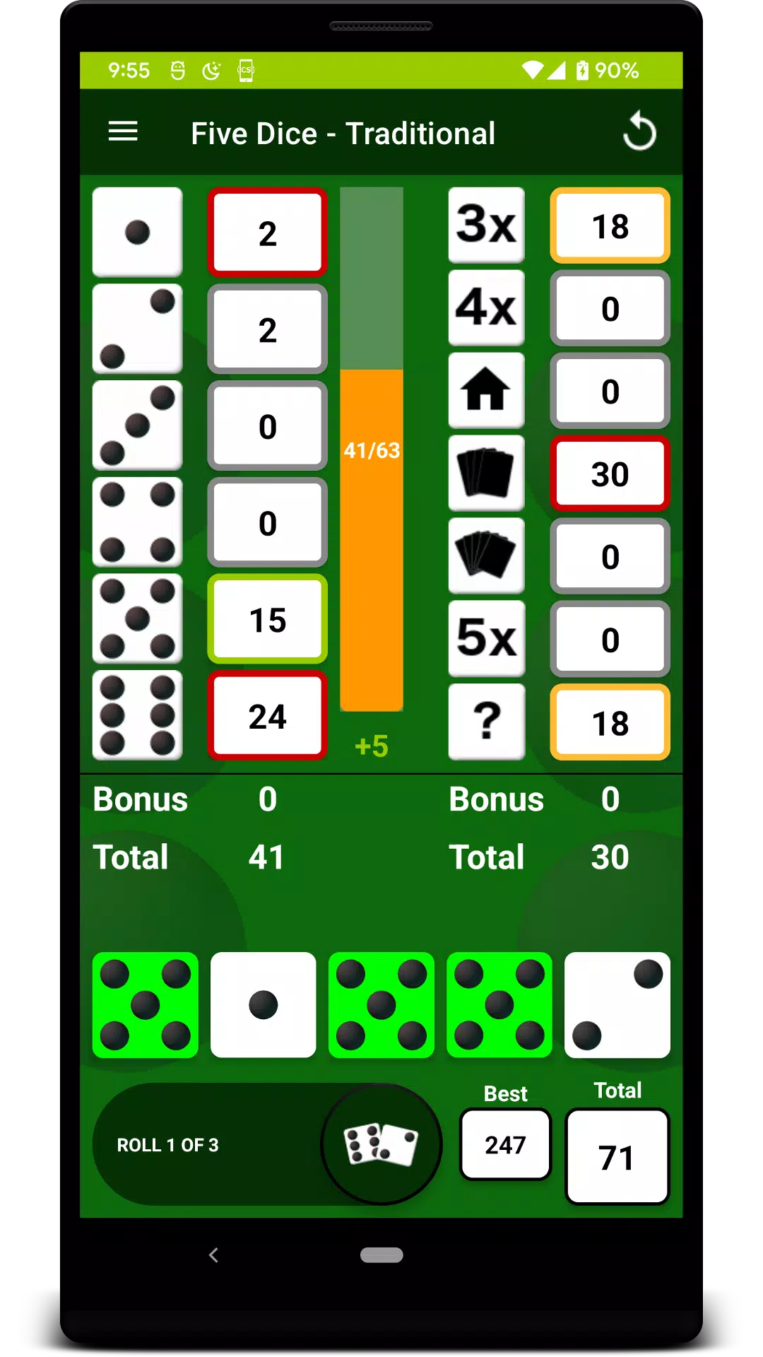 Five Dice 螢幕截圖 1