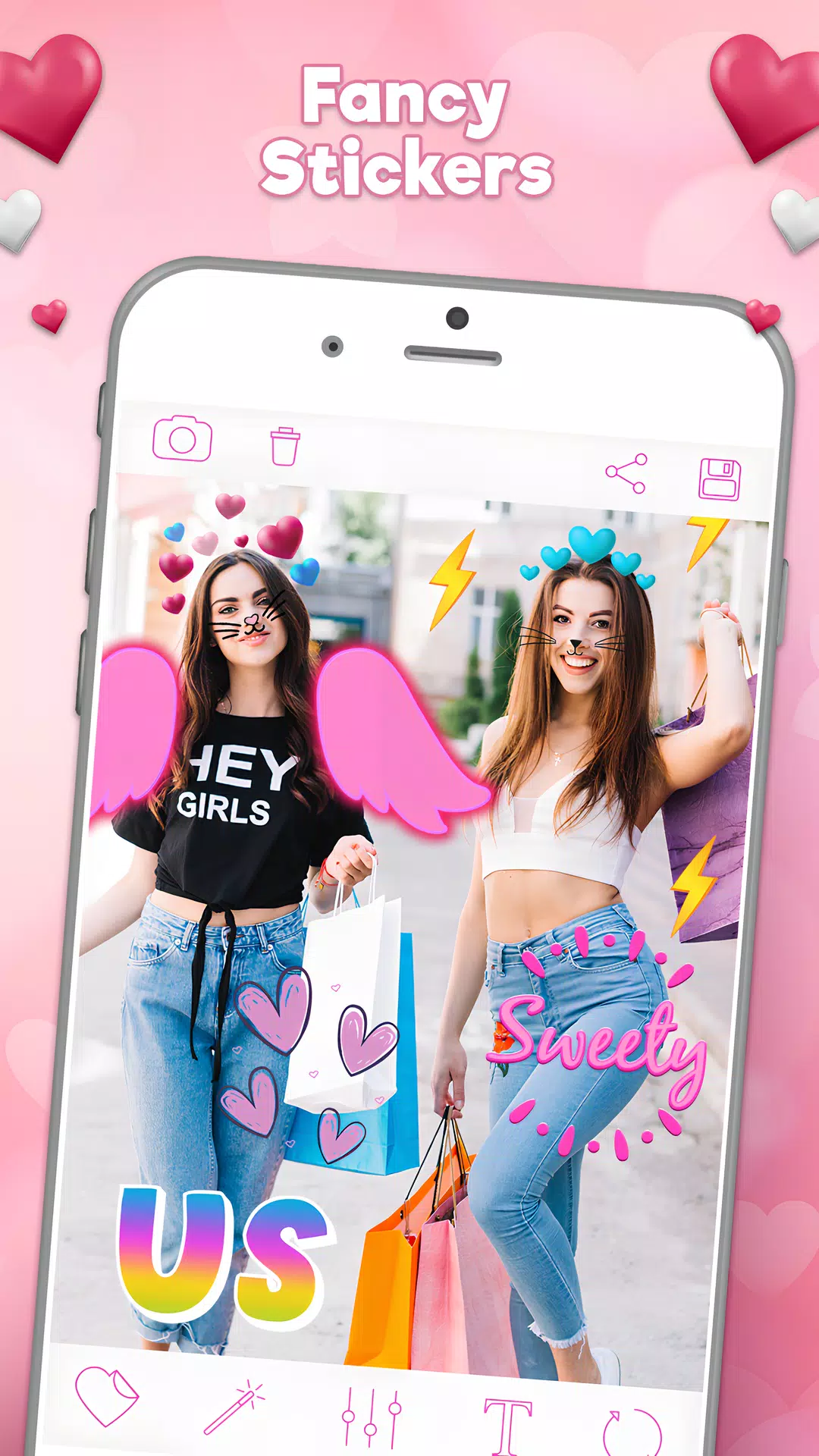 Emoji et autocollants coeur Capture d'écran 3