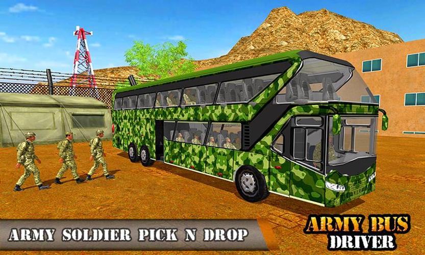 Army Bus Transporter Coach Fun 螢幕截圖 0