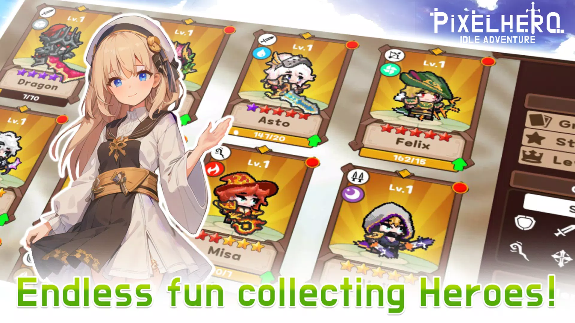 Pixel Heroes Idle Capture d'écran 1