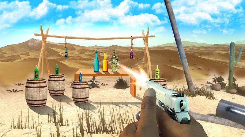 Gun Bottle Shooting game ဖန်သားပြင်ဓာတ်ပုံ 0