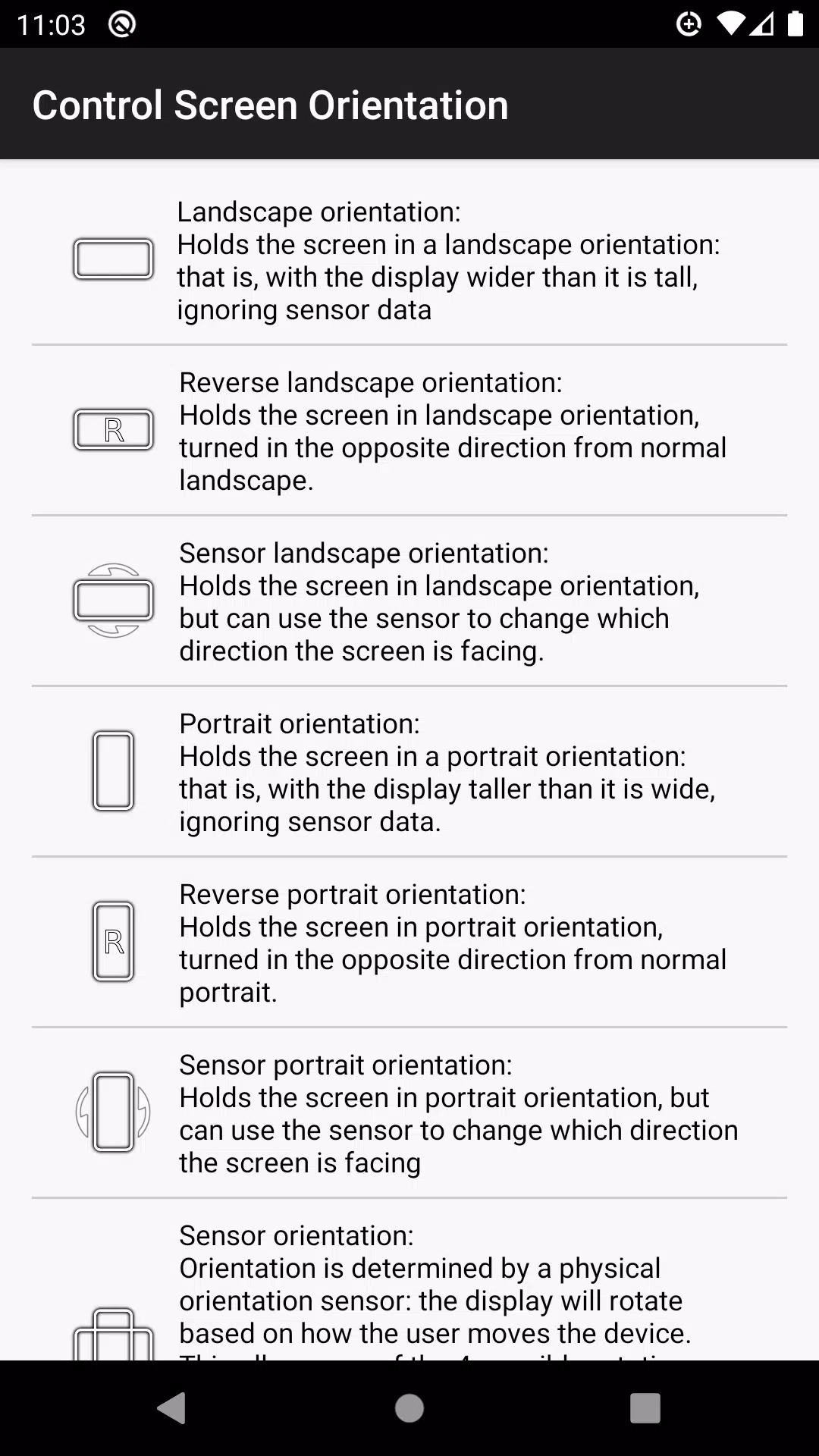 control screen rotation 螢幕截圖 1