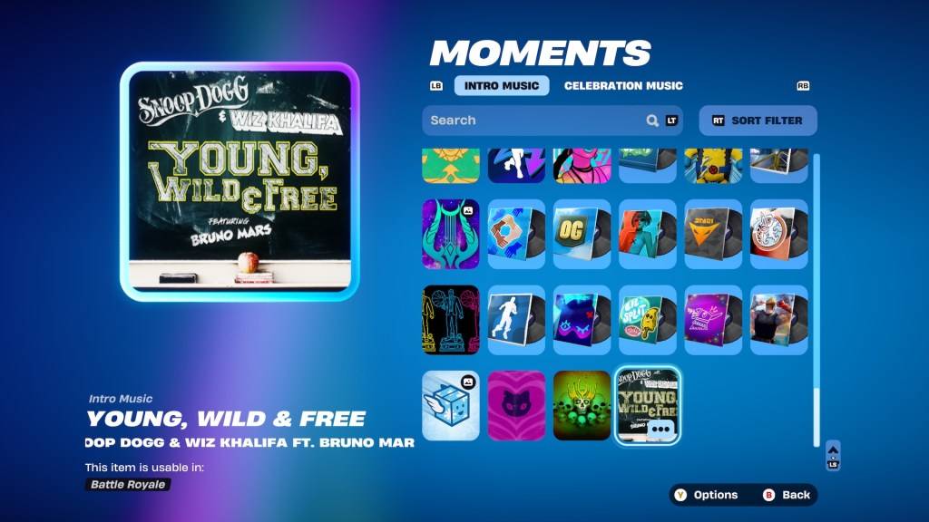 果醬跟踪選擇屏幕在fortnite