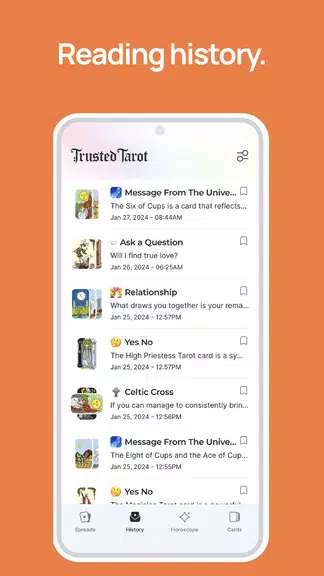 Schermata Trusted Tarot 2
