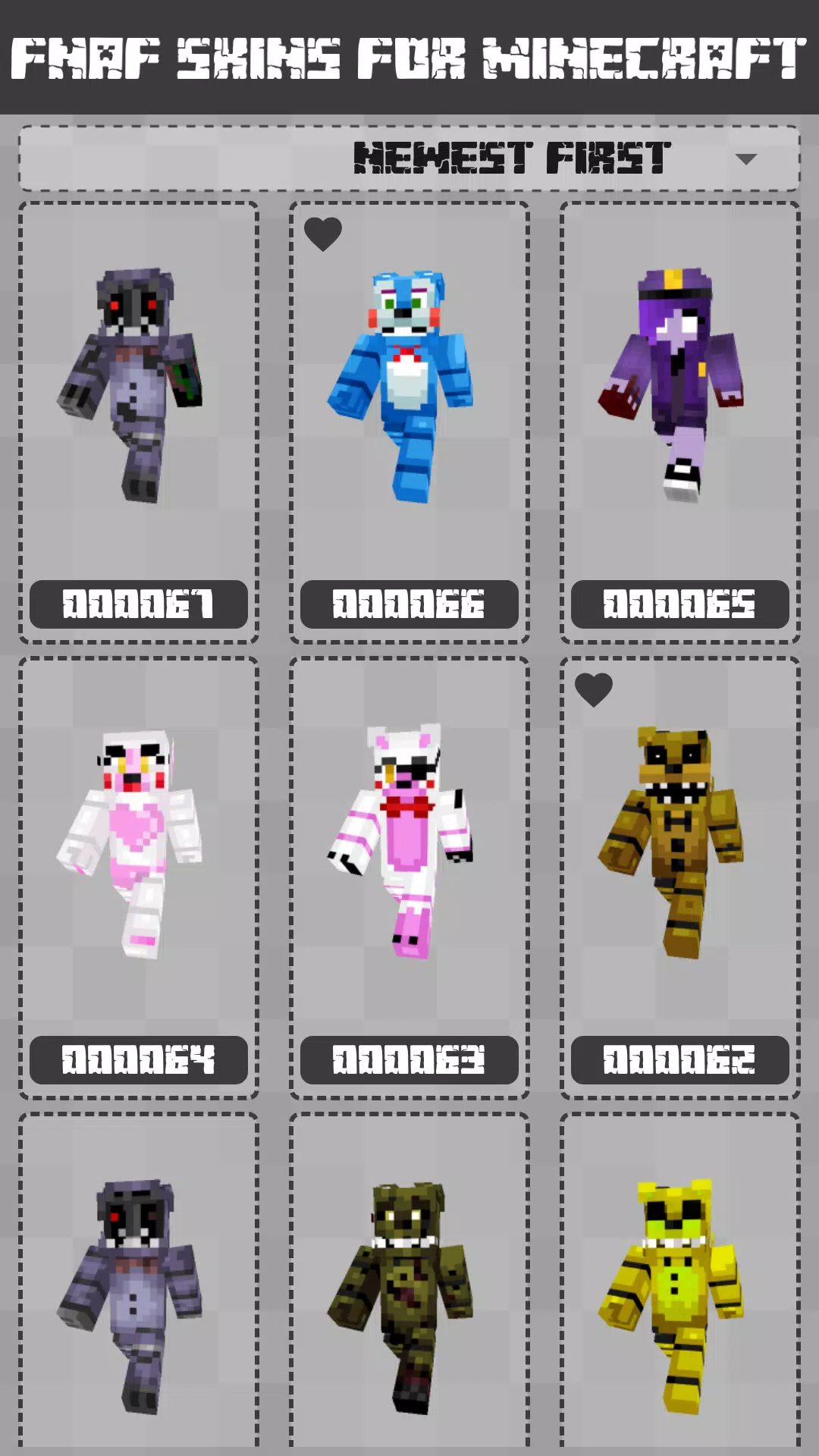 FNAF Skins for Minecraft PE 螢幕截圖 1
