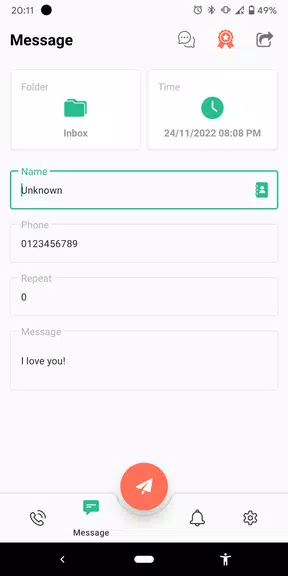 Fake Call and Sms 螢幕截圖 1
