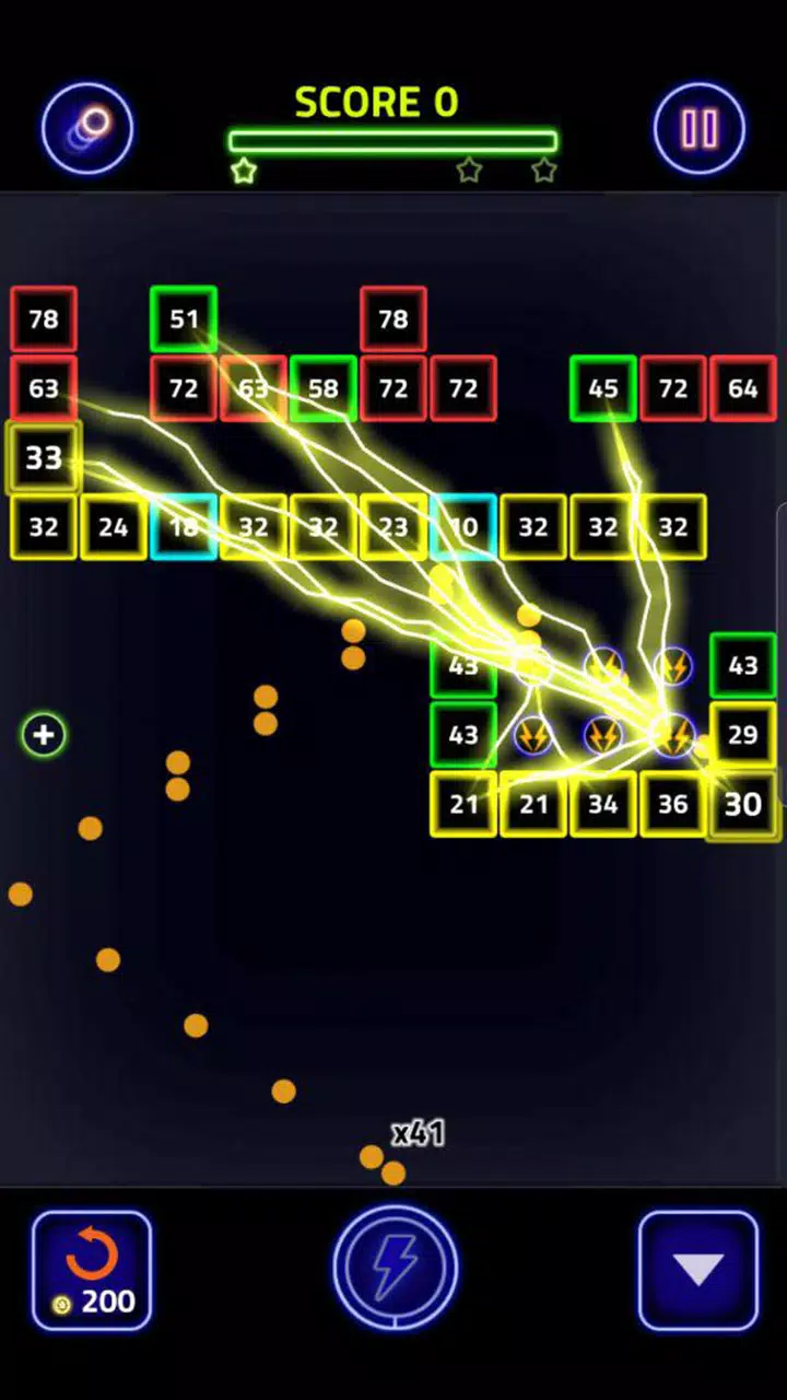 Brick Breaker Glow 螢幕截圖 2