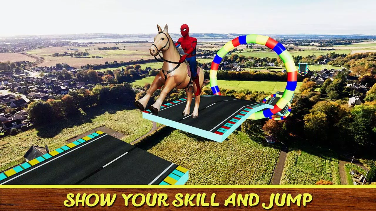 Diligent SuperHeroes Horse Riding 3d 螢幕截圖 0