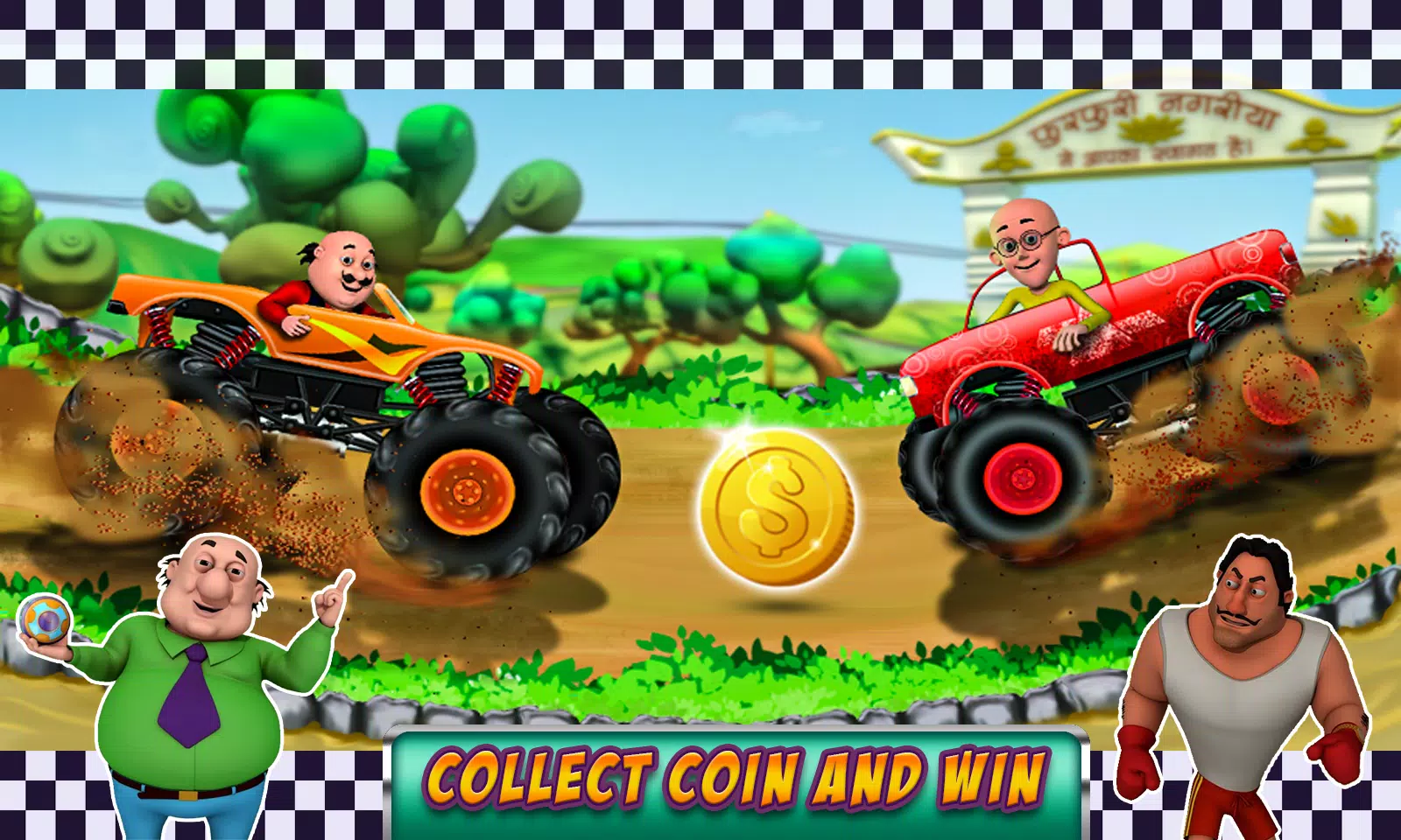 Motu Patlu Car Game 2 螢幕截圖 2