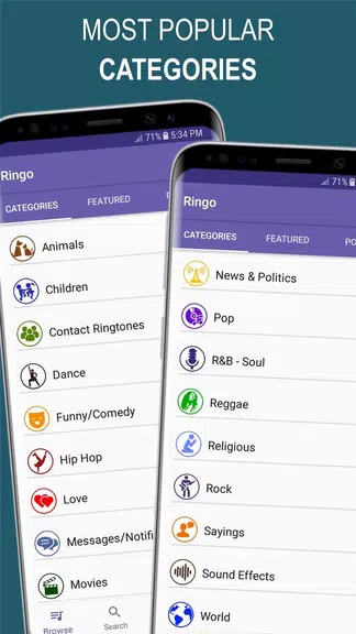 Ringo Ringtones Notifications 螢幕截圖 1
