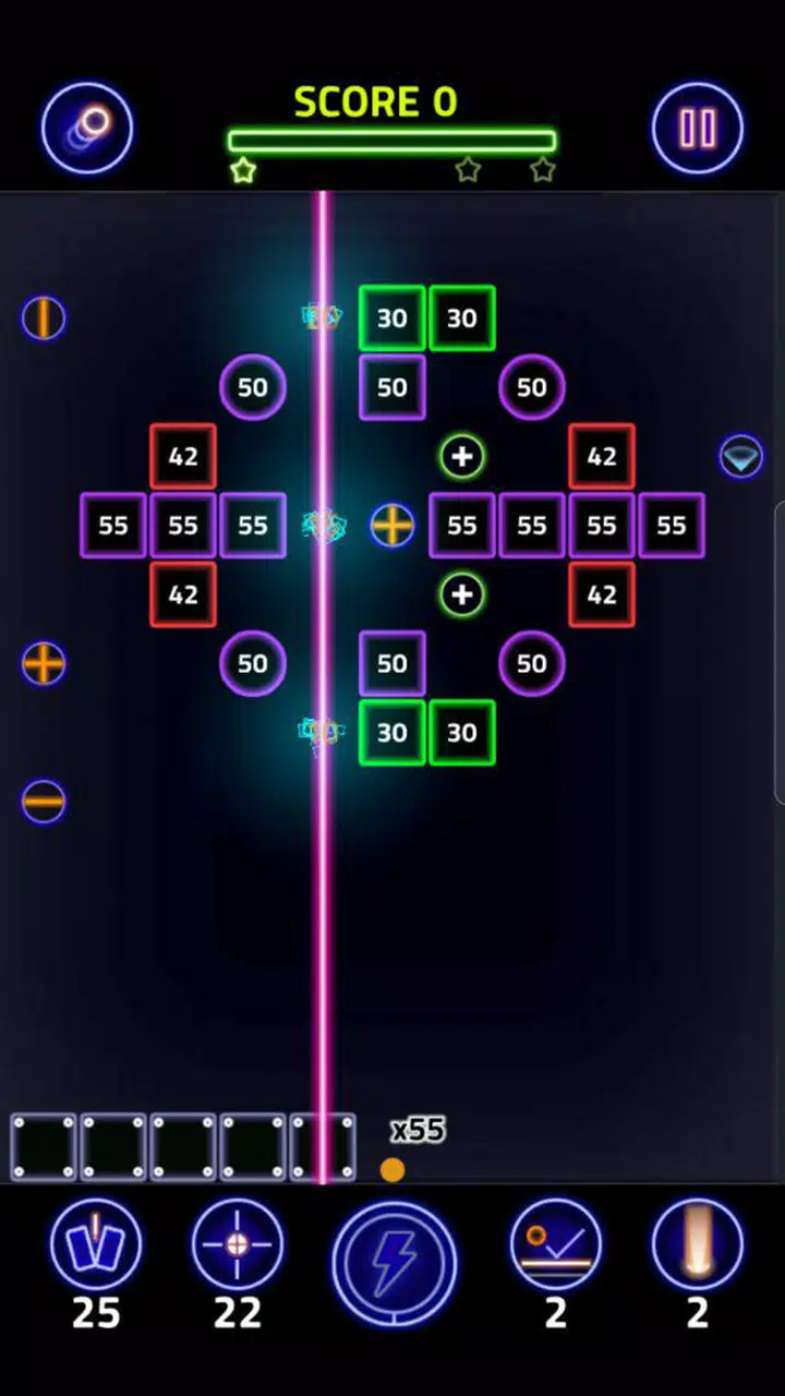 Brick Breaker Glow 螢幕截圖 1