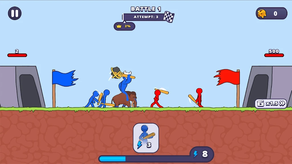 Stickman Fight: War of the Age 螢幕截圖 1