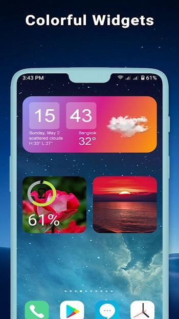 Widgets OS 17: Widgets Colorés Capture d'écran 0