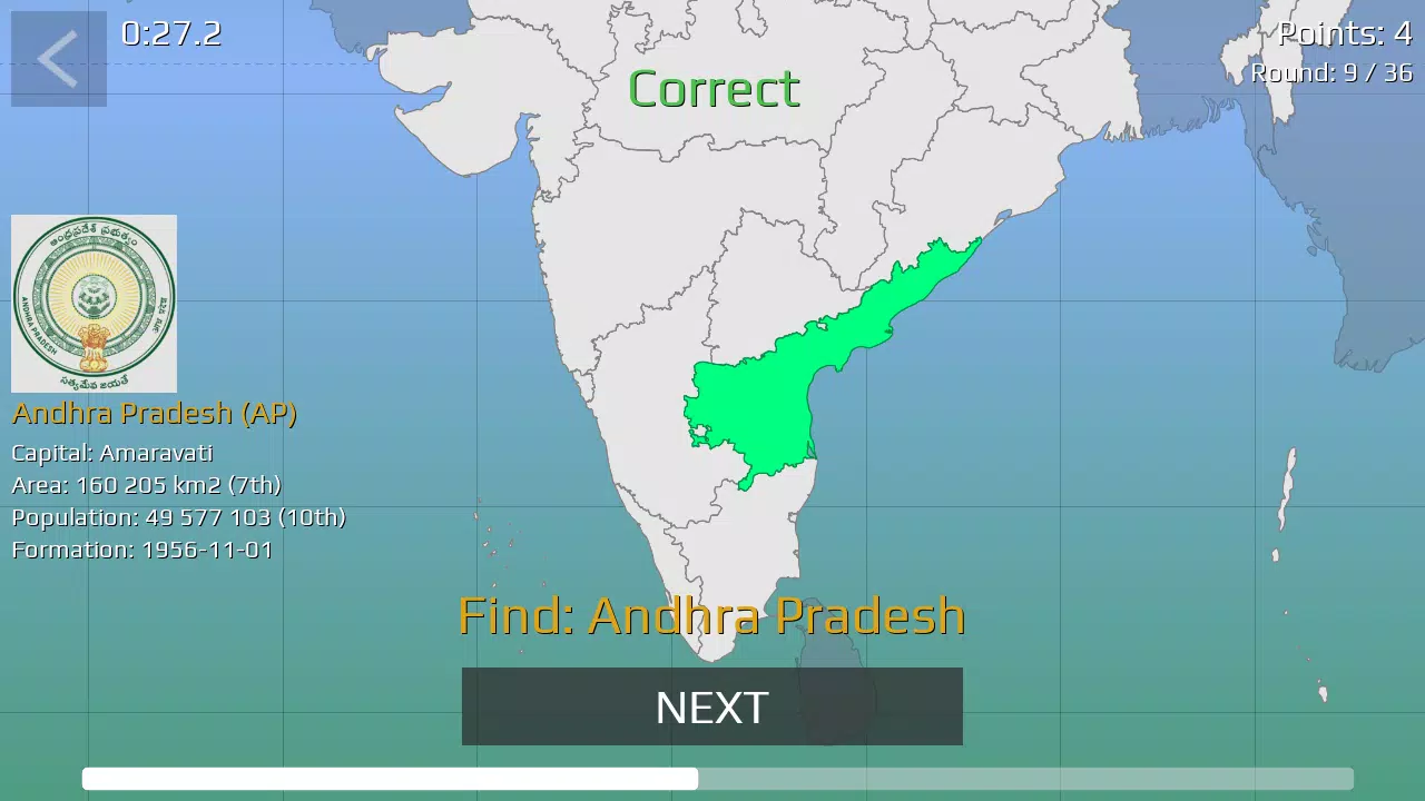 India Map Quiz 螢幕截圖 2