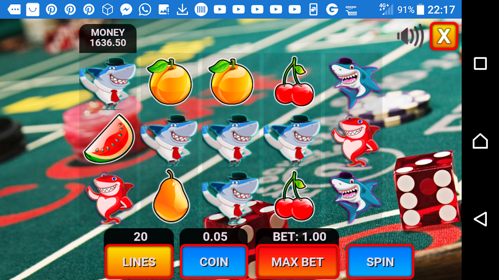 shark fruit casino slots machines 螢幕截圖 2