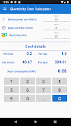 Electricity Cost Calculator 螢幕截圖 0