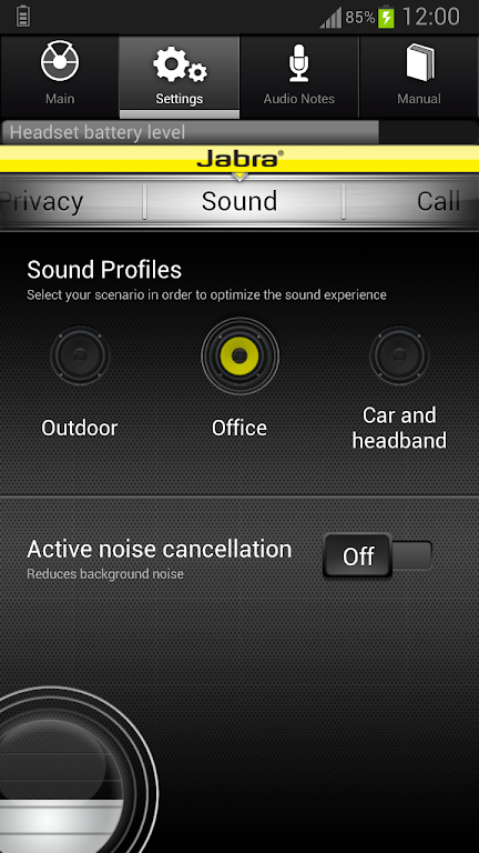 Schermata Jabra CONNECT 3