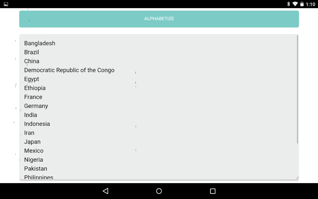 Alphabetizer Tangkapan skrin 1