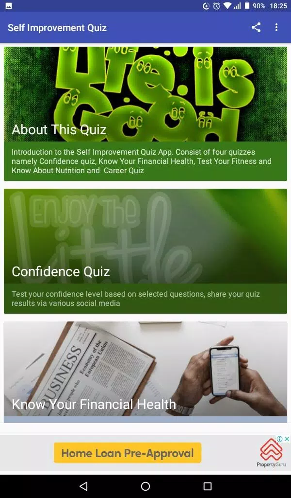 Self Improvement Quiz 螢幕截圖 0