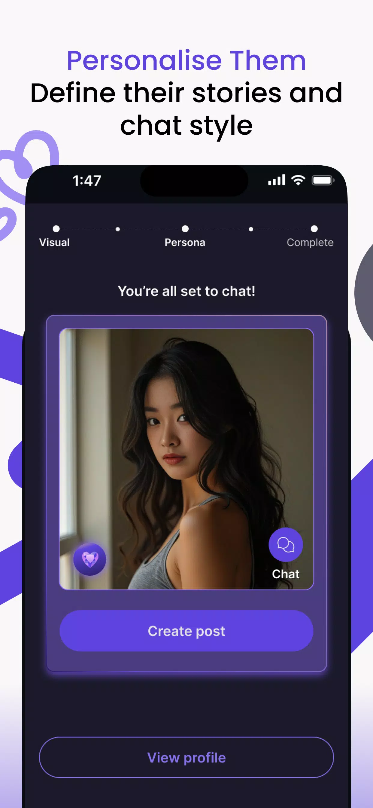 Vaib: AI Character Chat Zrzut ekranu 2