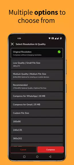 Reduce & compress video size Capture d'écran 3