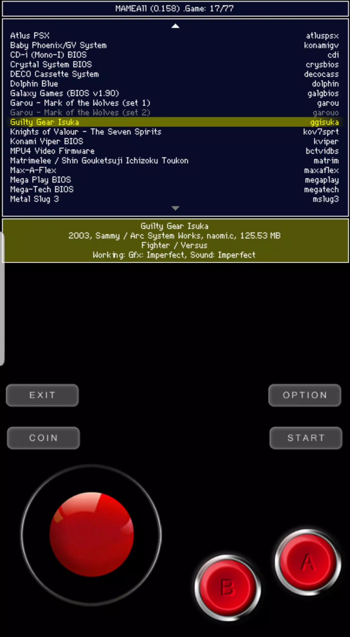 MAMEAll - MAME 0.159u2 Arcade 螢幕截圖 0