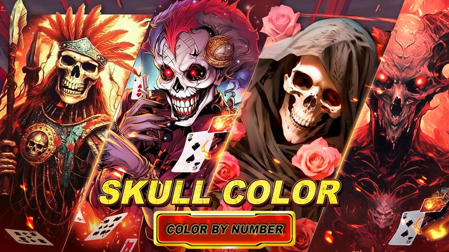 Dark Skeleton Color by number 螢幕截圖 3